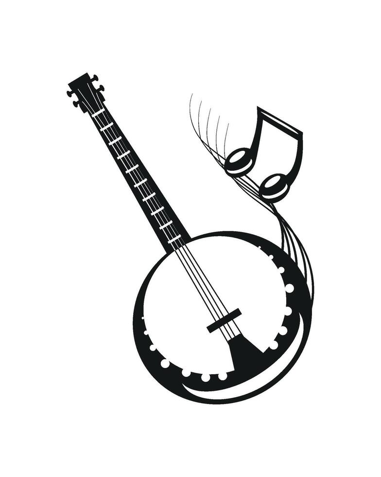 jazz banjo music illustration vector