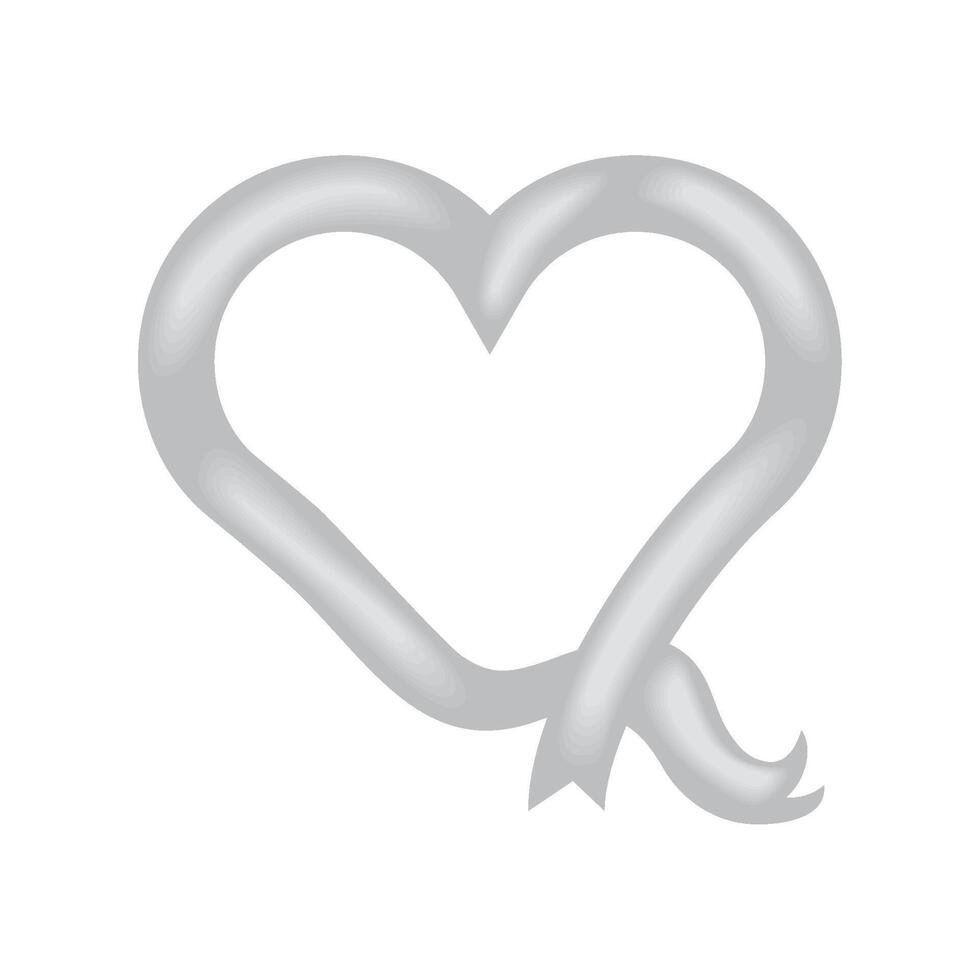 world parkinson day ribbon heart illustration vector