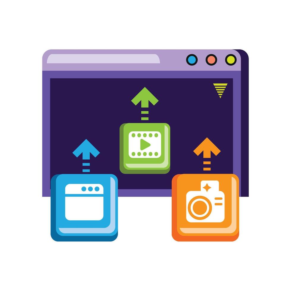 fediverse social media service illustration vector