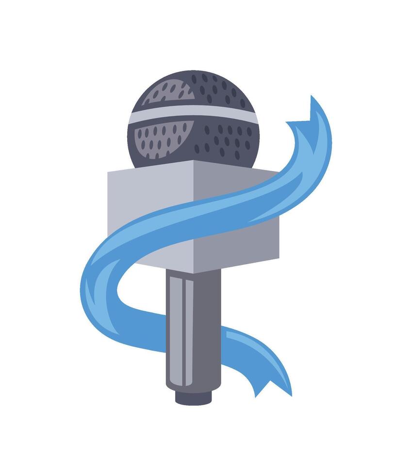 press freedom day microphone illustration vector