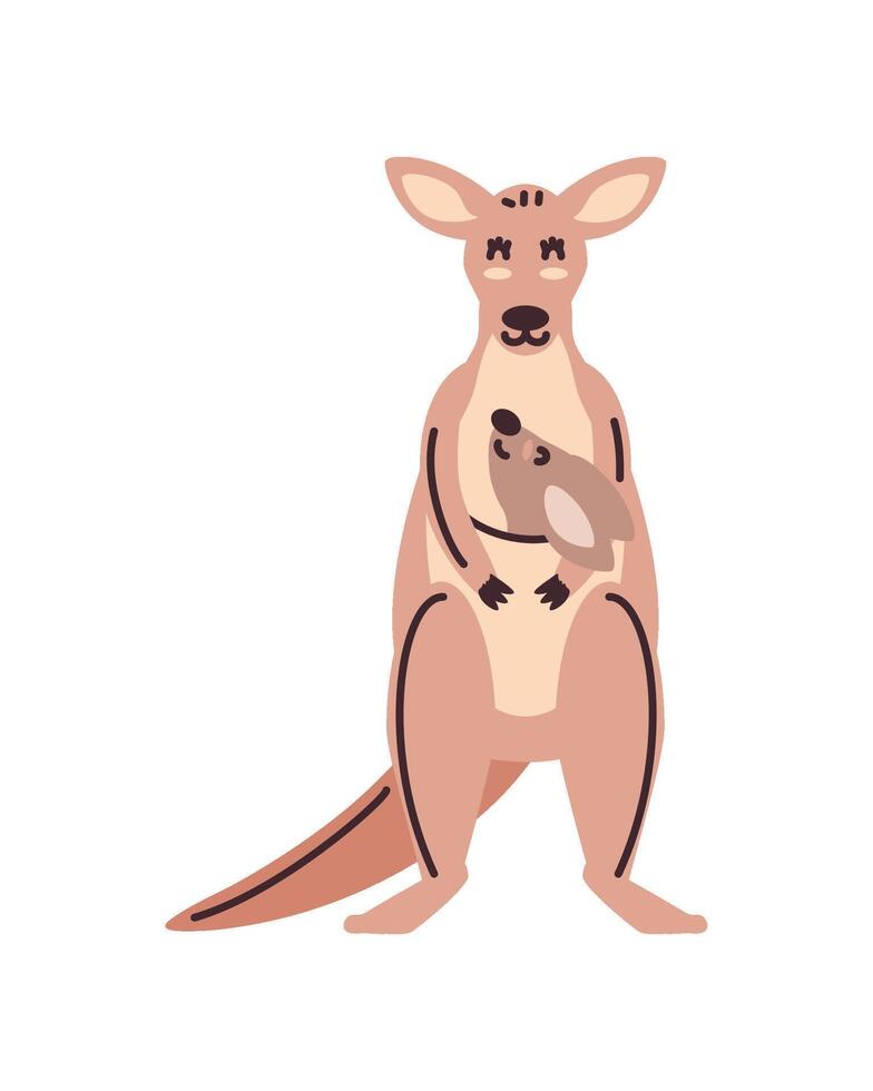 mothers day kangaroo illustration design vector