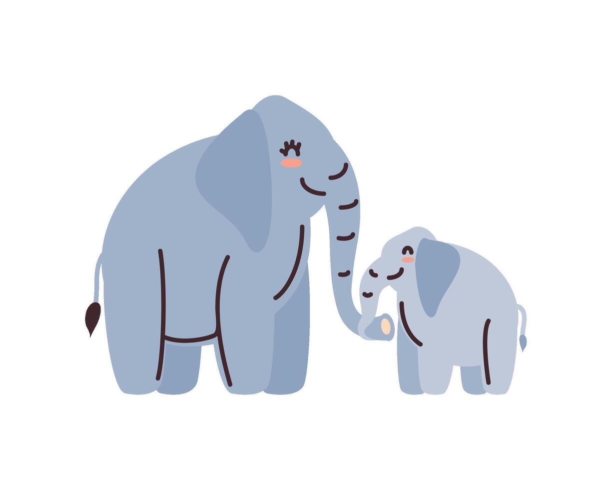 mothers day elephant illustration design vector