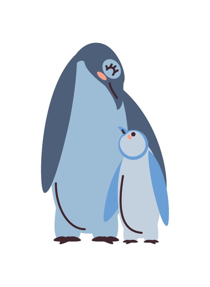 mothers day penguins illustration design vector