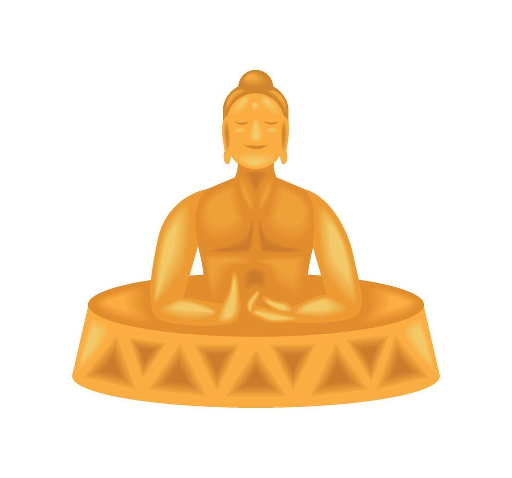 waisak buddha statue illustration design vector