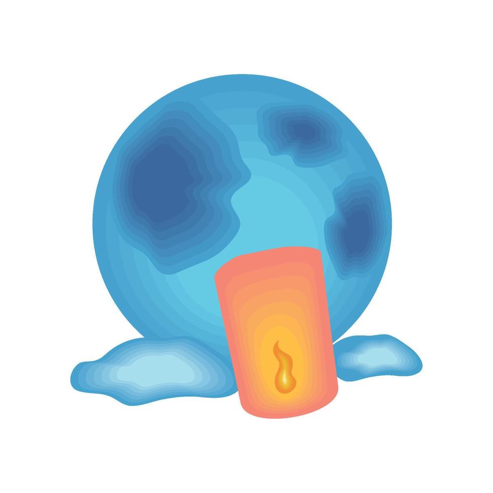 waisak buddhist lamp illustration design vector
