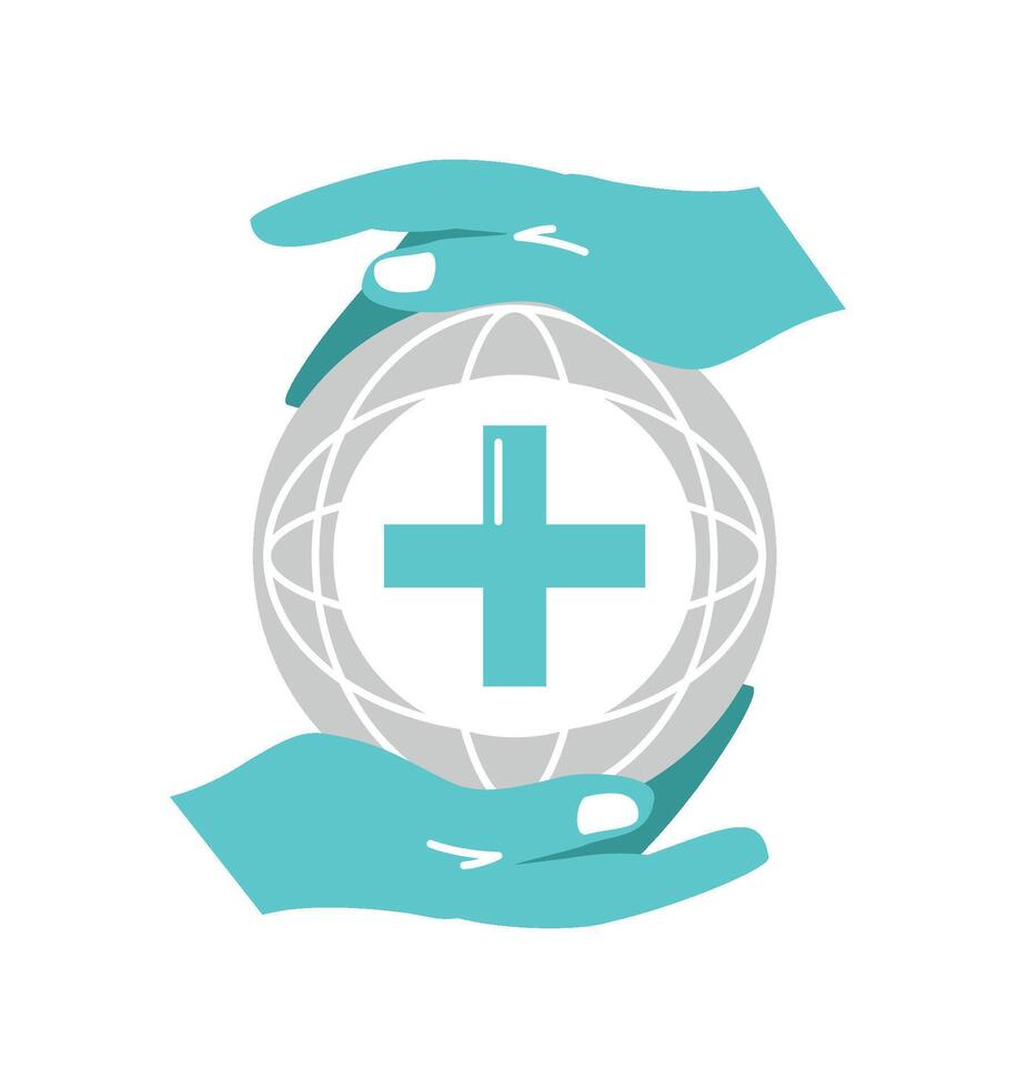red cross day protection illustration design vector