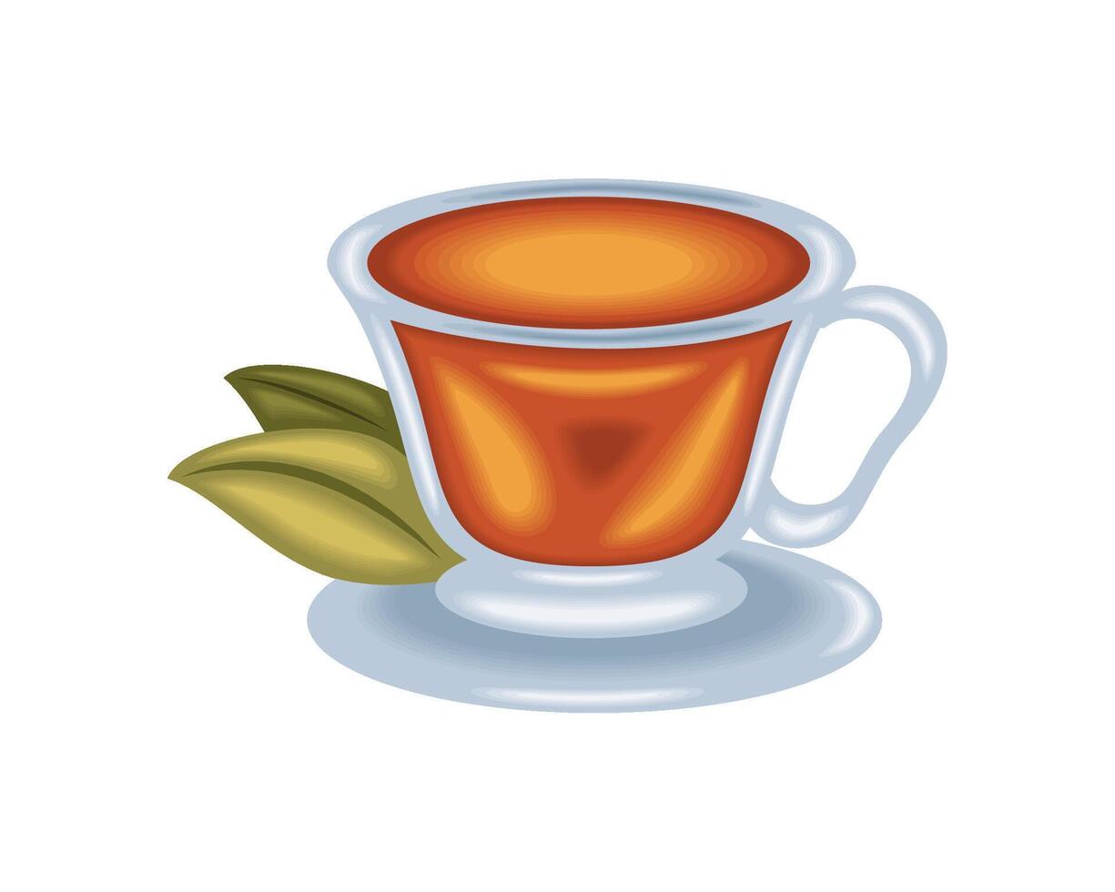 tea day hot cup isolated design vector