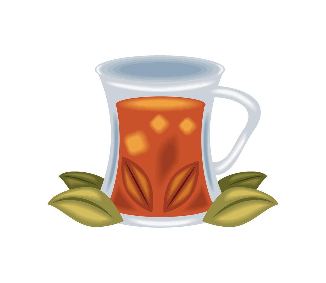 tea day hot drink isolated design vector