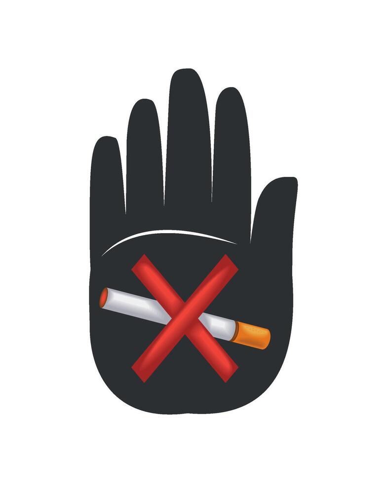 no smoking day awareness isolated design vector