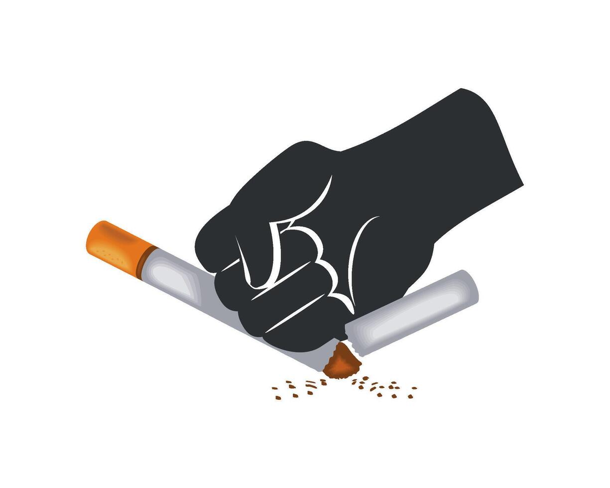 no smoking day advertising isolated design vector