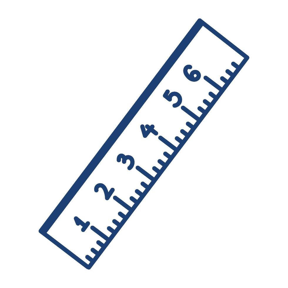 ruler school doodle icon vector
