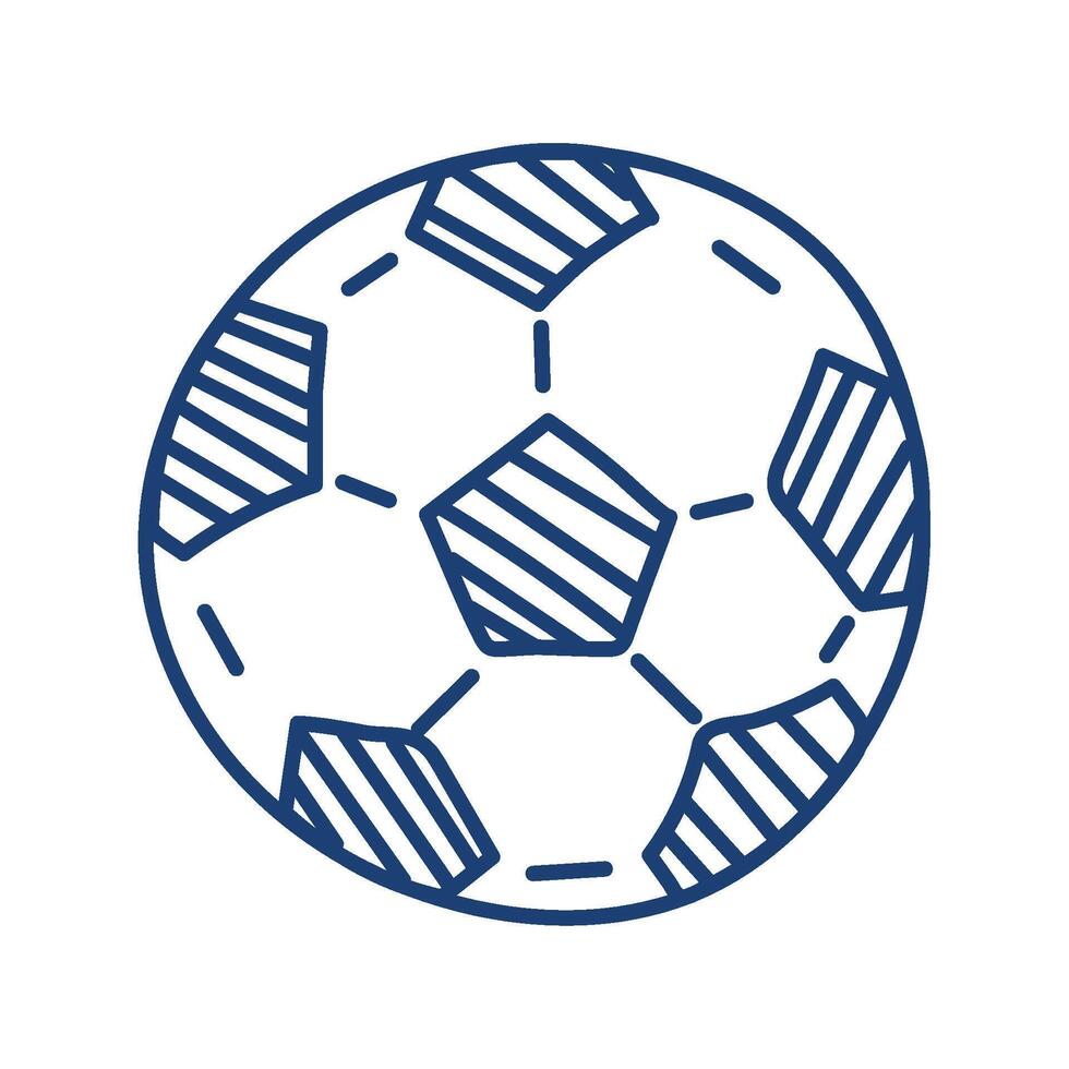 soccer ball doodle icon vector