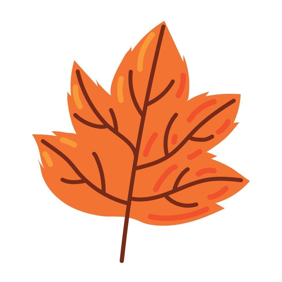 autumn leaf icon isolated vector