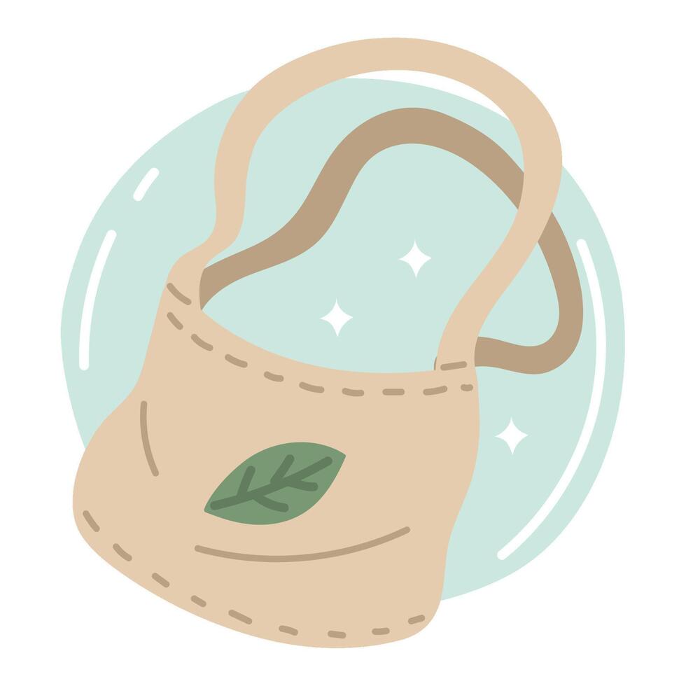 eco grocery bag icon isolated vector
