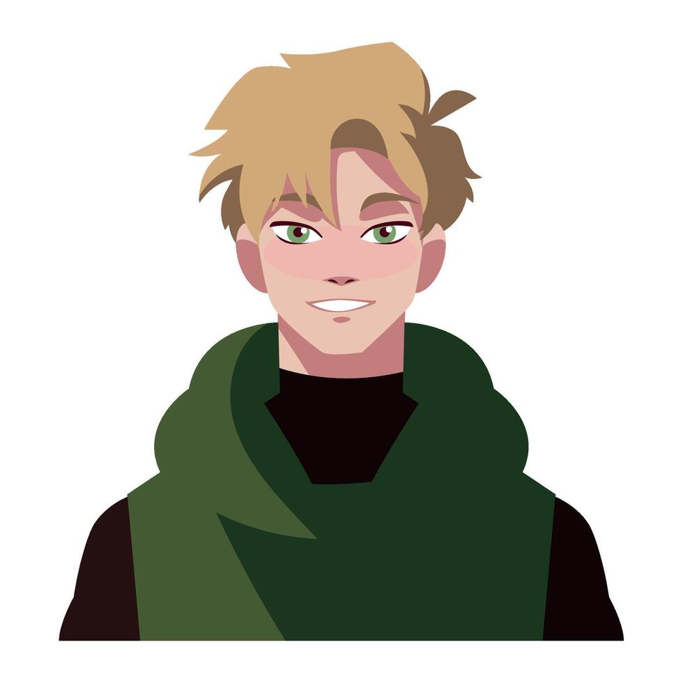blond man young icon isolated vector