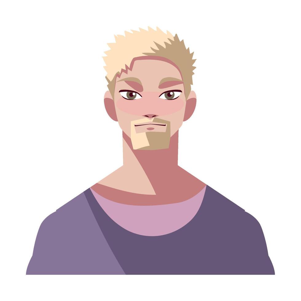blond man avatar icon isolated vector