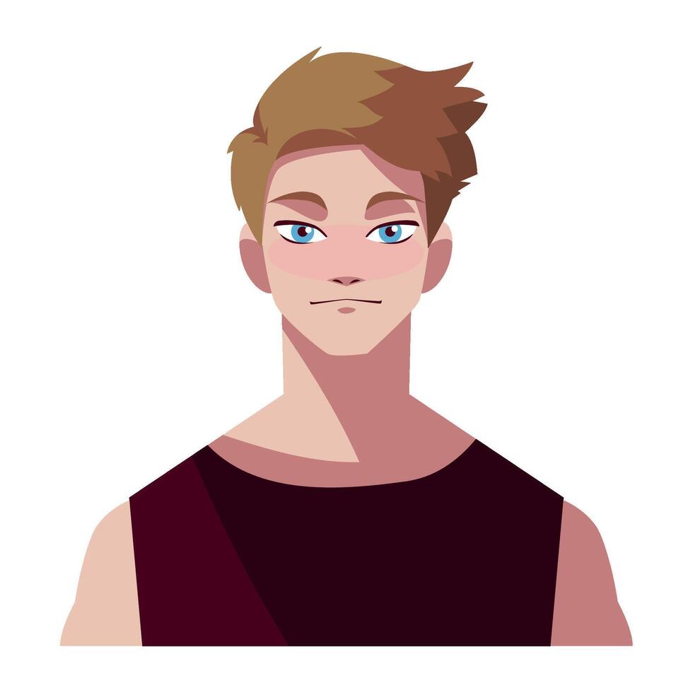 blond man character icon isolated vector