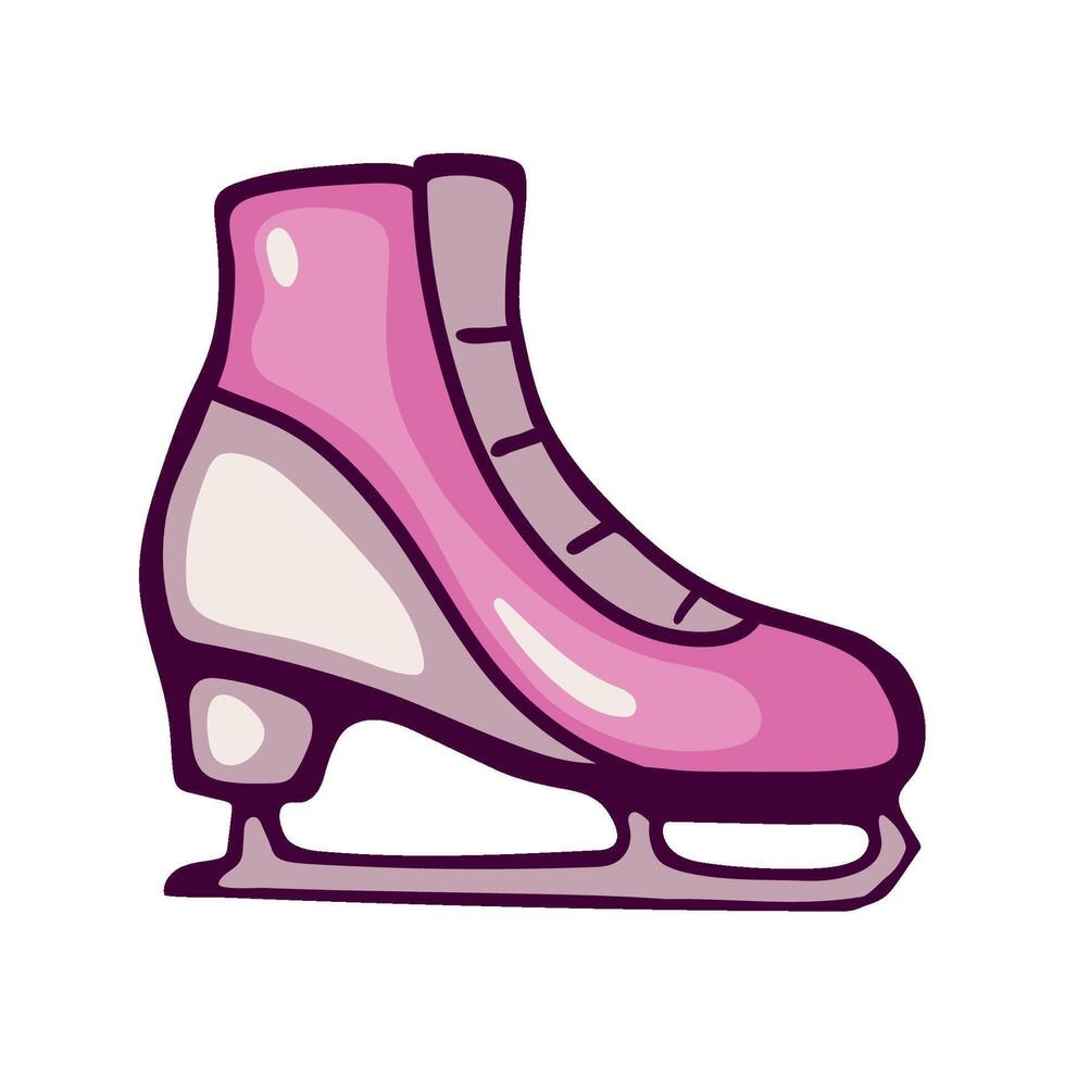 pink skate pop art icon isolated vector