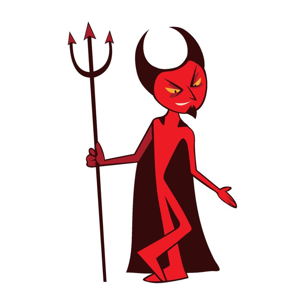 halloween character devil illustration isolated vector