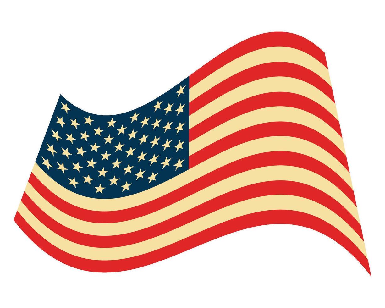 american flag national design illustration vector