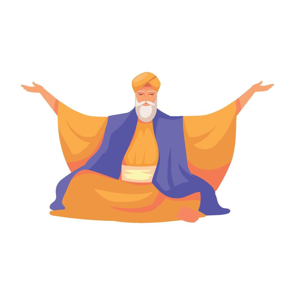 guru nanak jayanti tradition illustration vector