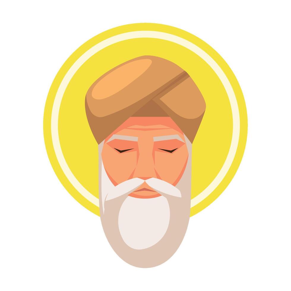 guru nanak jayanti illustration isolated vector