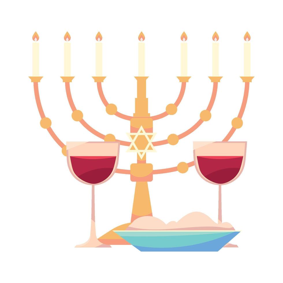 hanukkah festive celebration illustration isolated vector