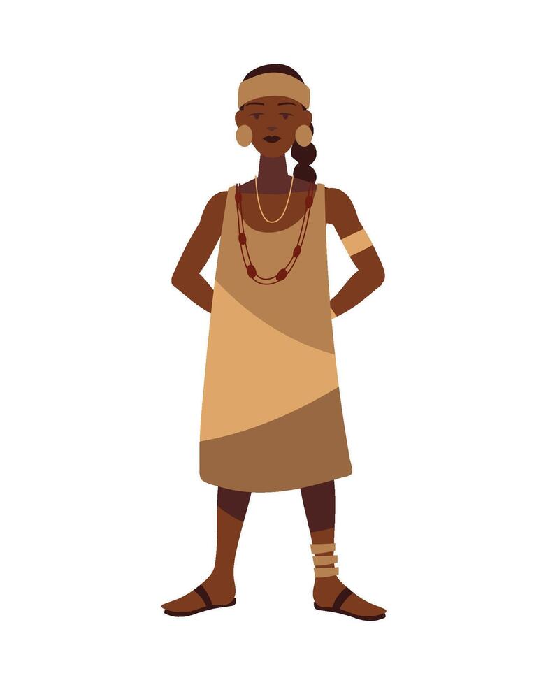 south africa ethnic woman illustration isolated vector