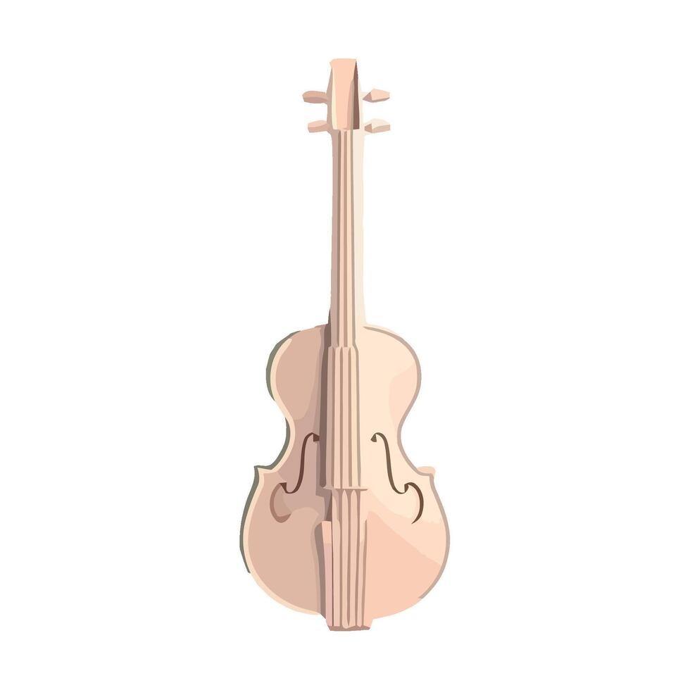 Antique violin, a symbol of classical elegance icon isolated vector