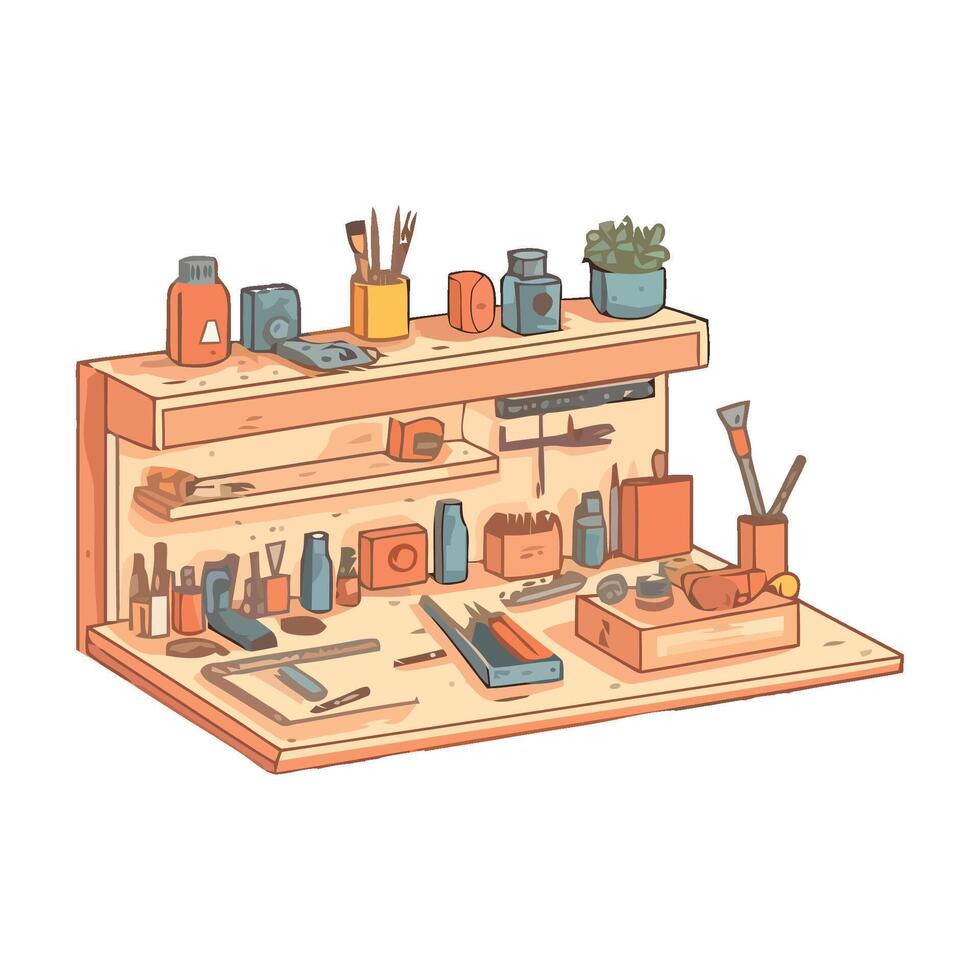 A carpenters toolbox the symbol of craftsmanship icon isolated vector