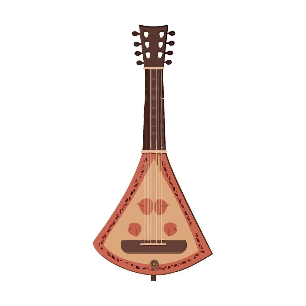 Balalaika, instrumento musical tradicional icon isolated vector