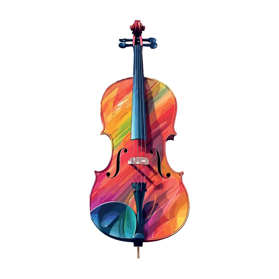 classical wooden cello instrument icon isolated vector