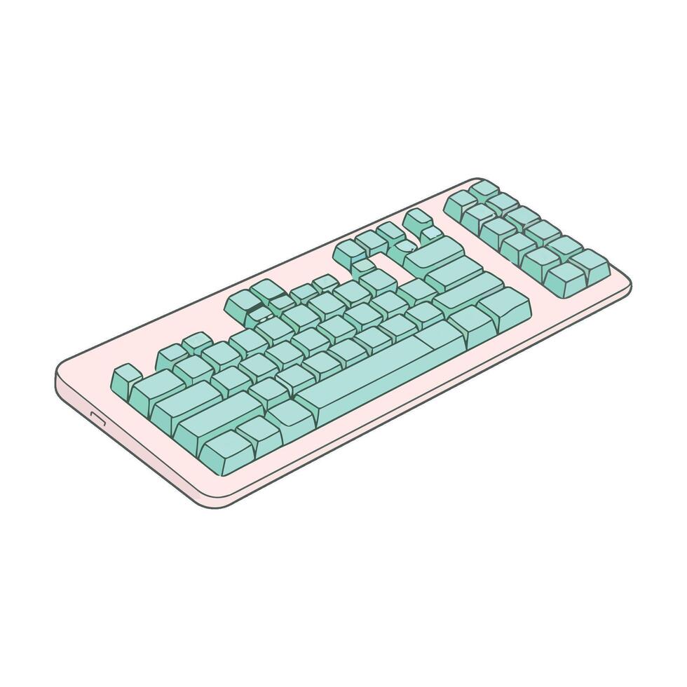 Modern icon computer keyboard isolated vector