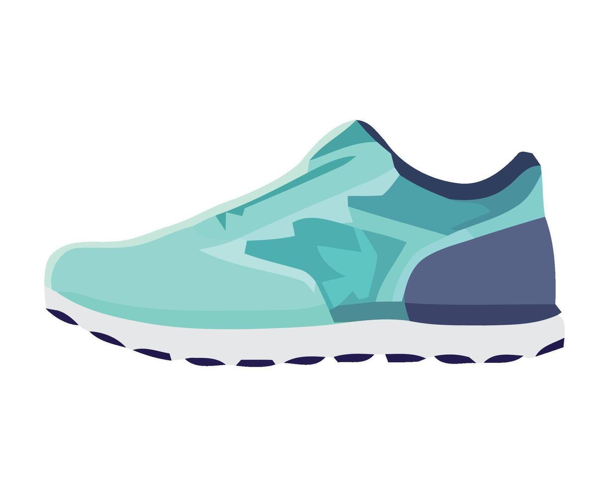 Blue sports shoe symbolizes modern athletic fashion icon isolated vector
