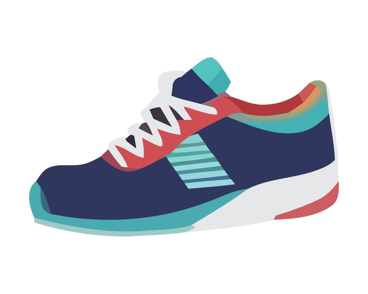 Blue sports shoe symbolizes speed icon isolated vector