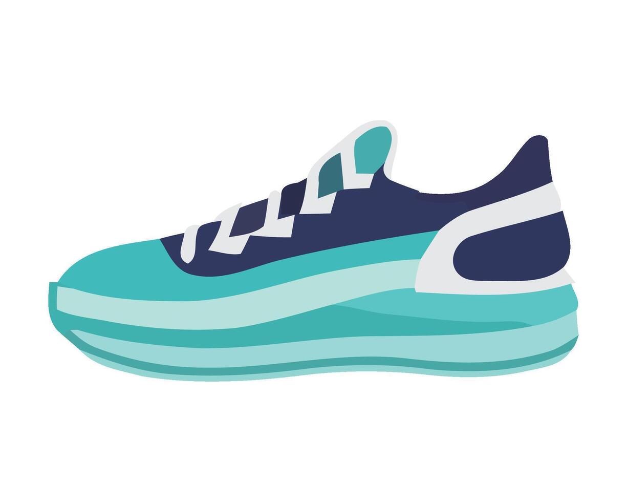 Sports shoe symbol in blue design icon isolated vector
