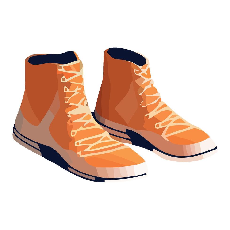 Pair of modern sports shoes for athletes icon isolated vector