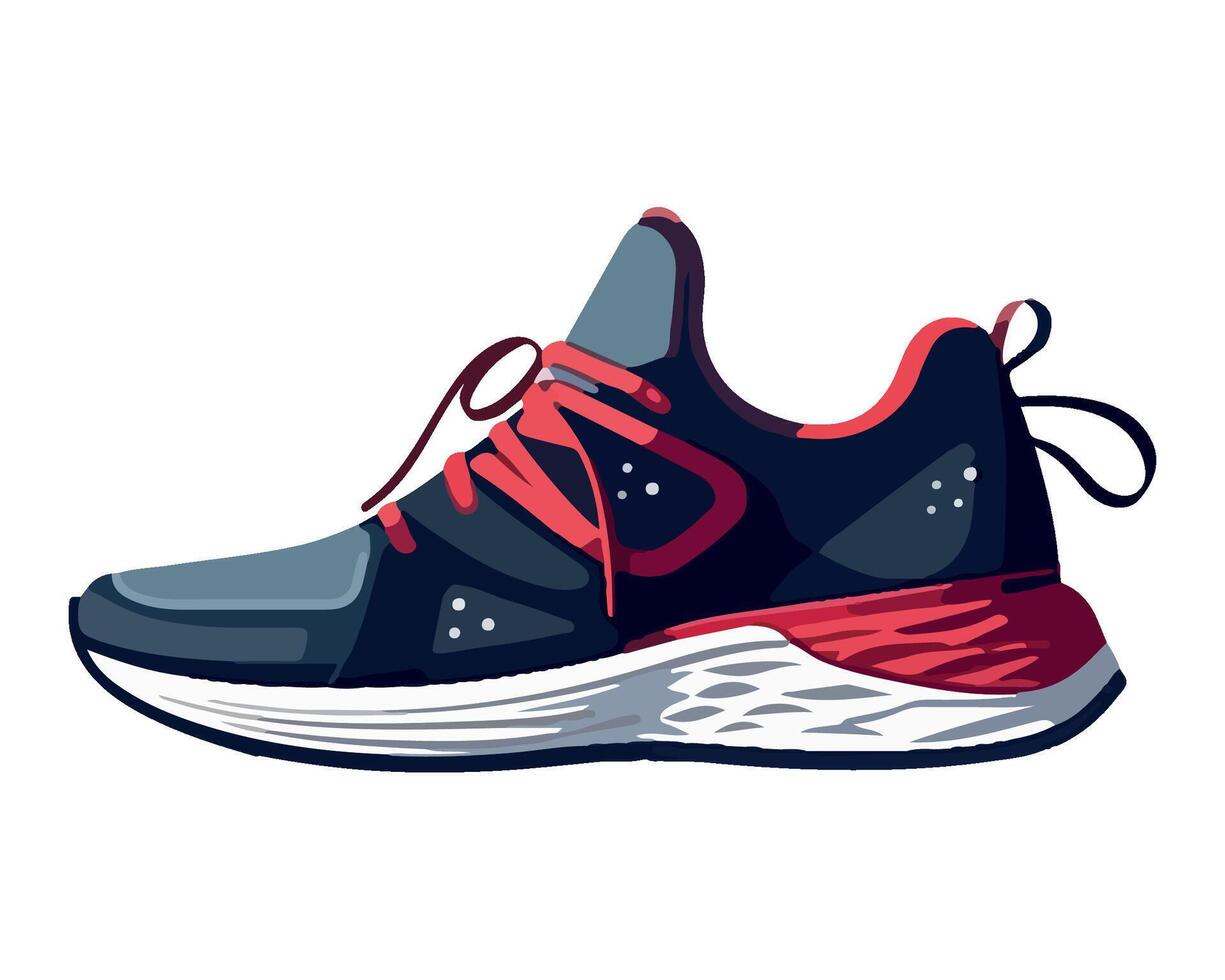 Modern sports shoe design with shoelace symbol icon isolated vector