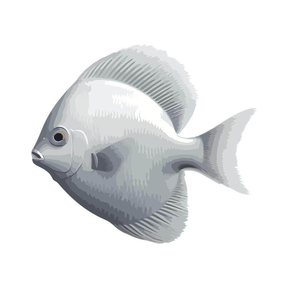Aquatic animal swimming fish icon isolated vector