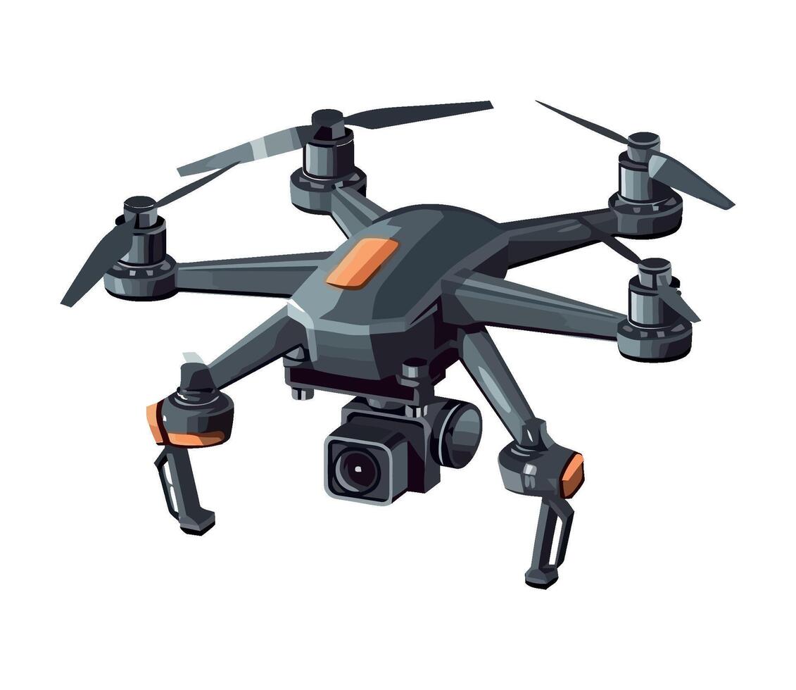 Futuristic drone, isolated icon design vector