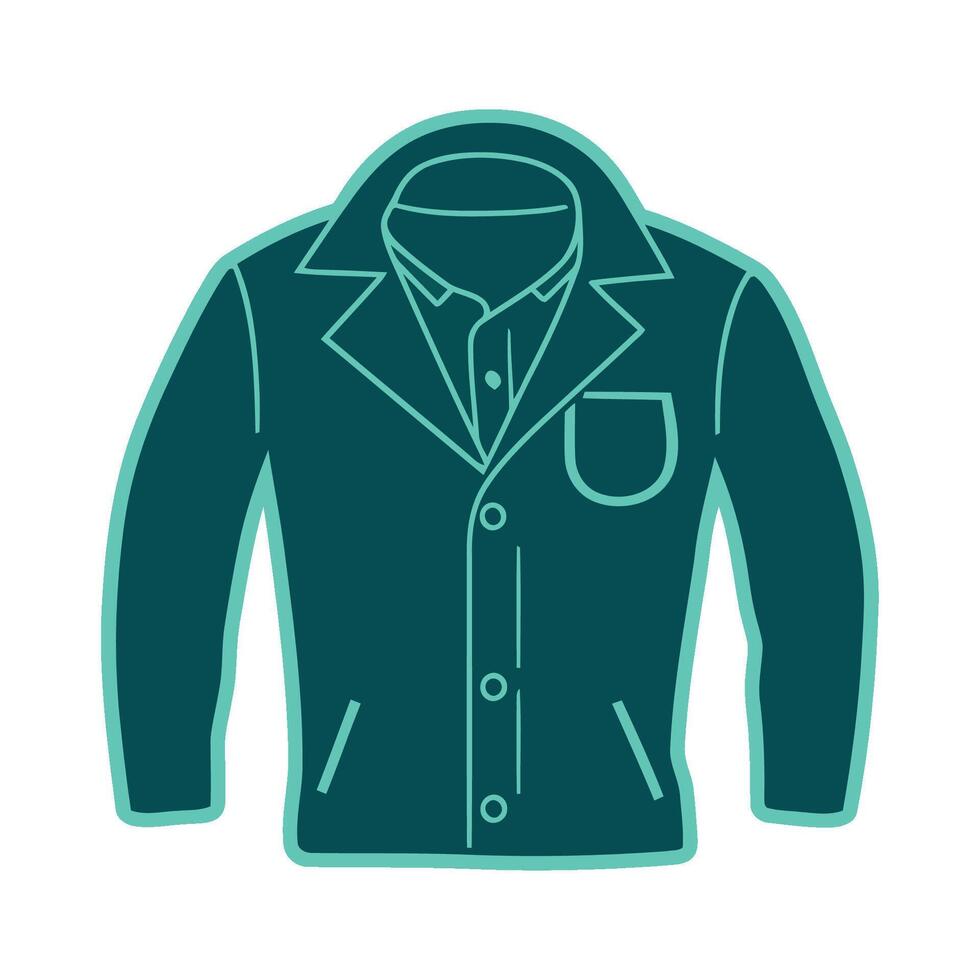 Modern men clothing jacket icon isolated vector
