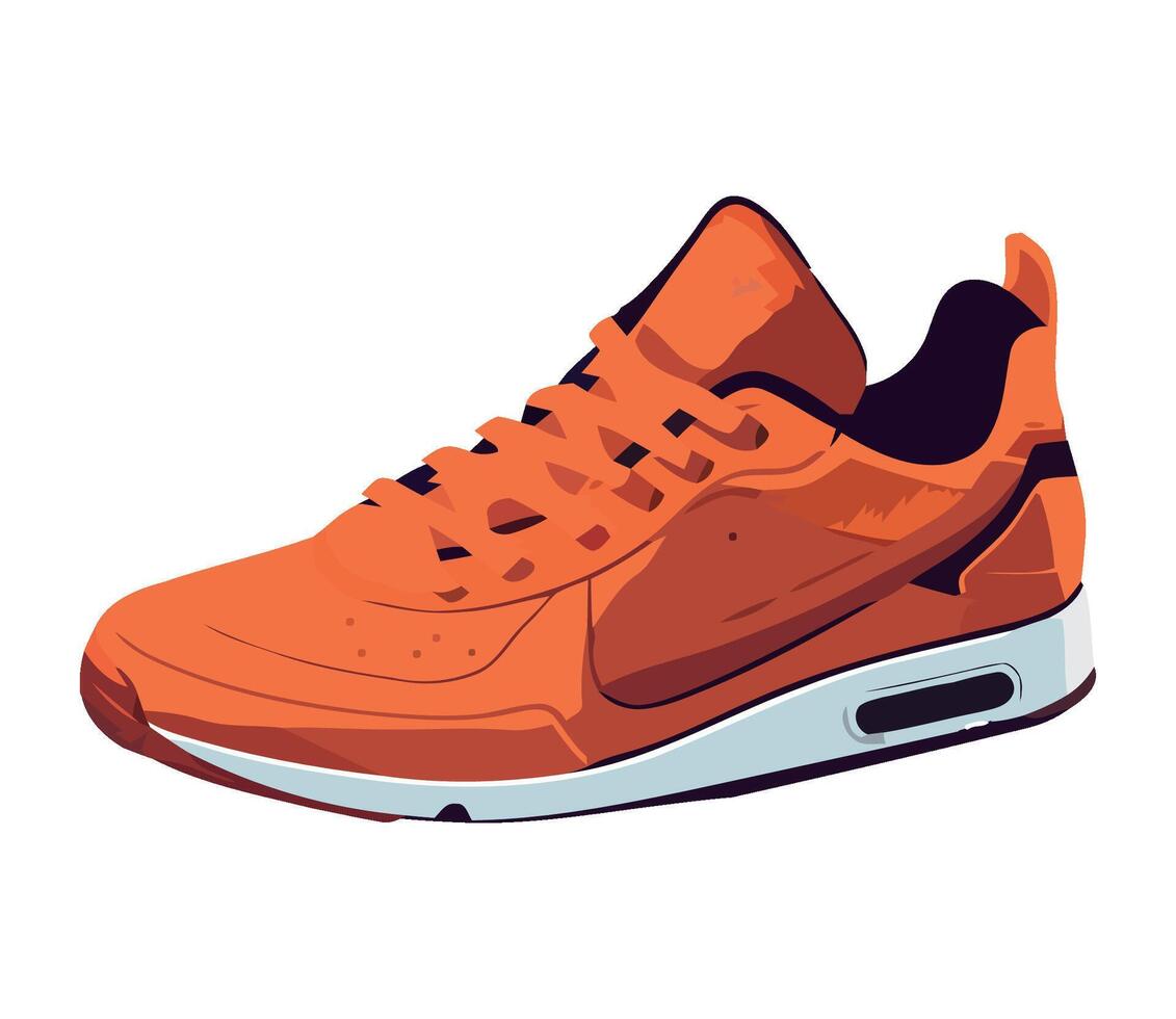 Sport shoe design, modern athletic lifestyles icon isolated vector