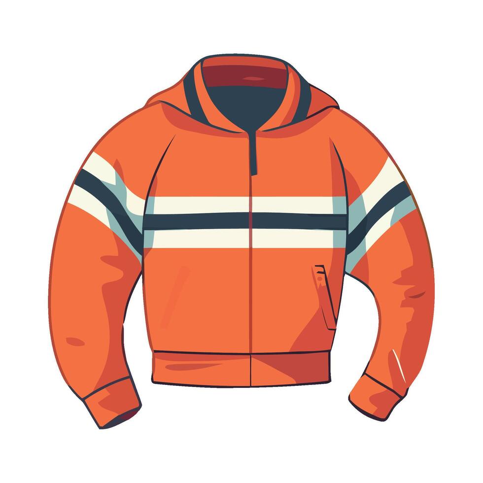 Men sport jacket, striped design, warm wool icon isolated vector
