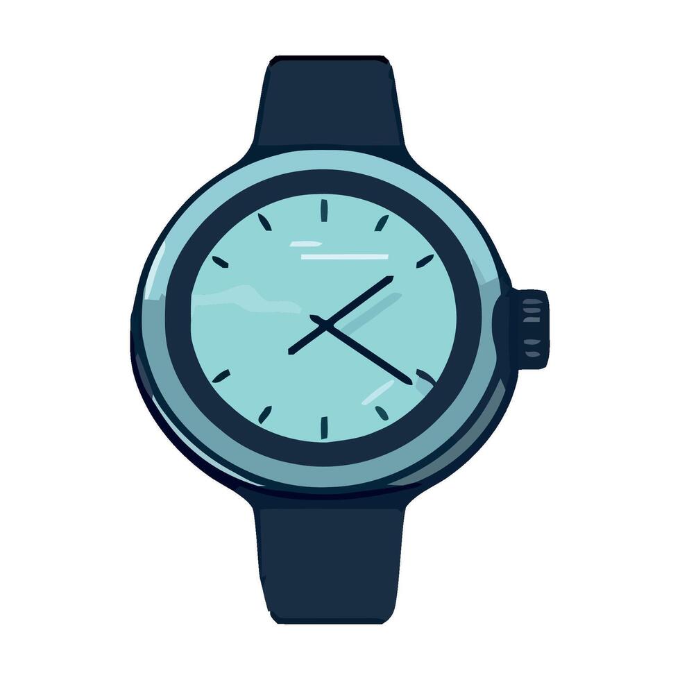 Modern countdown on elegant wristwatch icon isolated vector