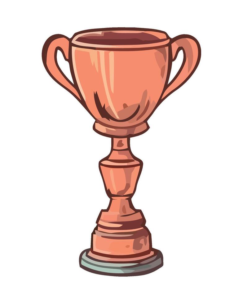 trophy award competition icon flat isolated vector