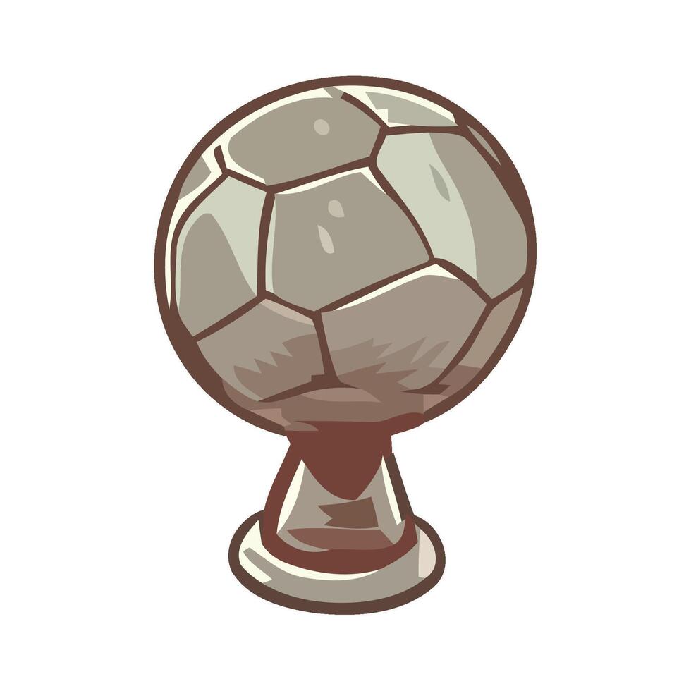 soccer ball trophy success in competition icon isolated vector