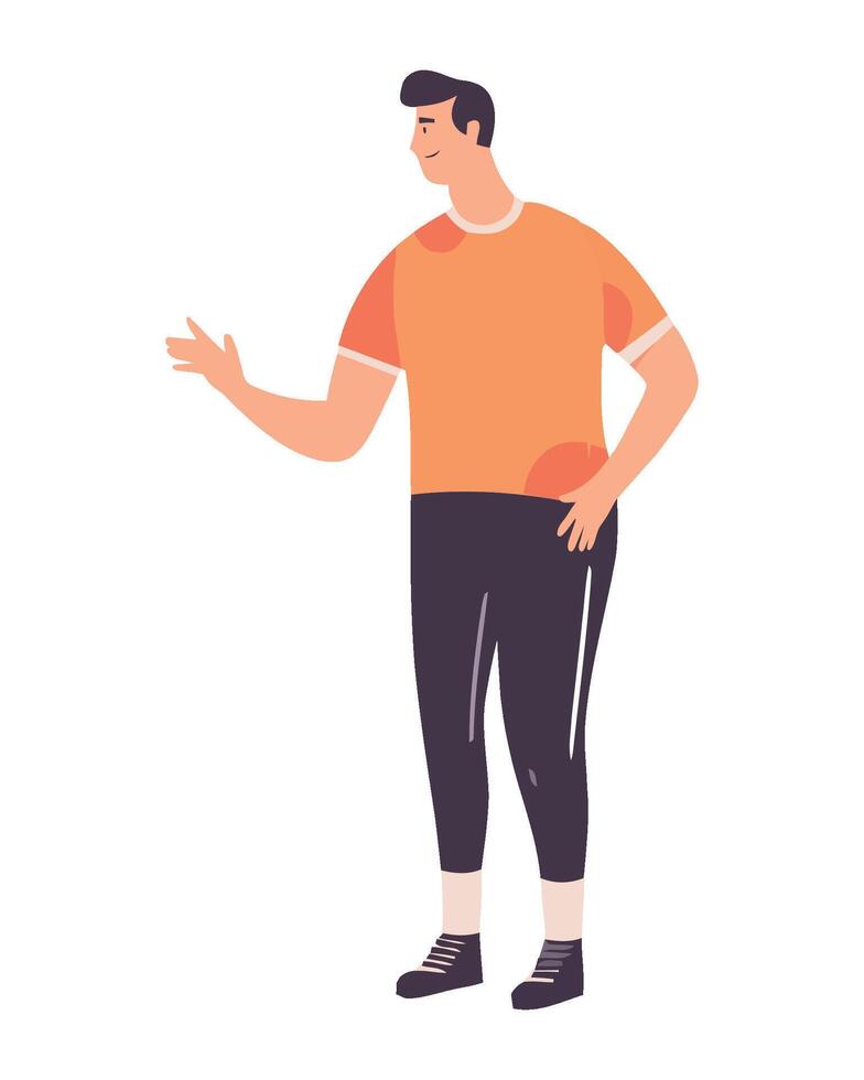 One muscular athlete standing icon isolated vector