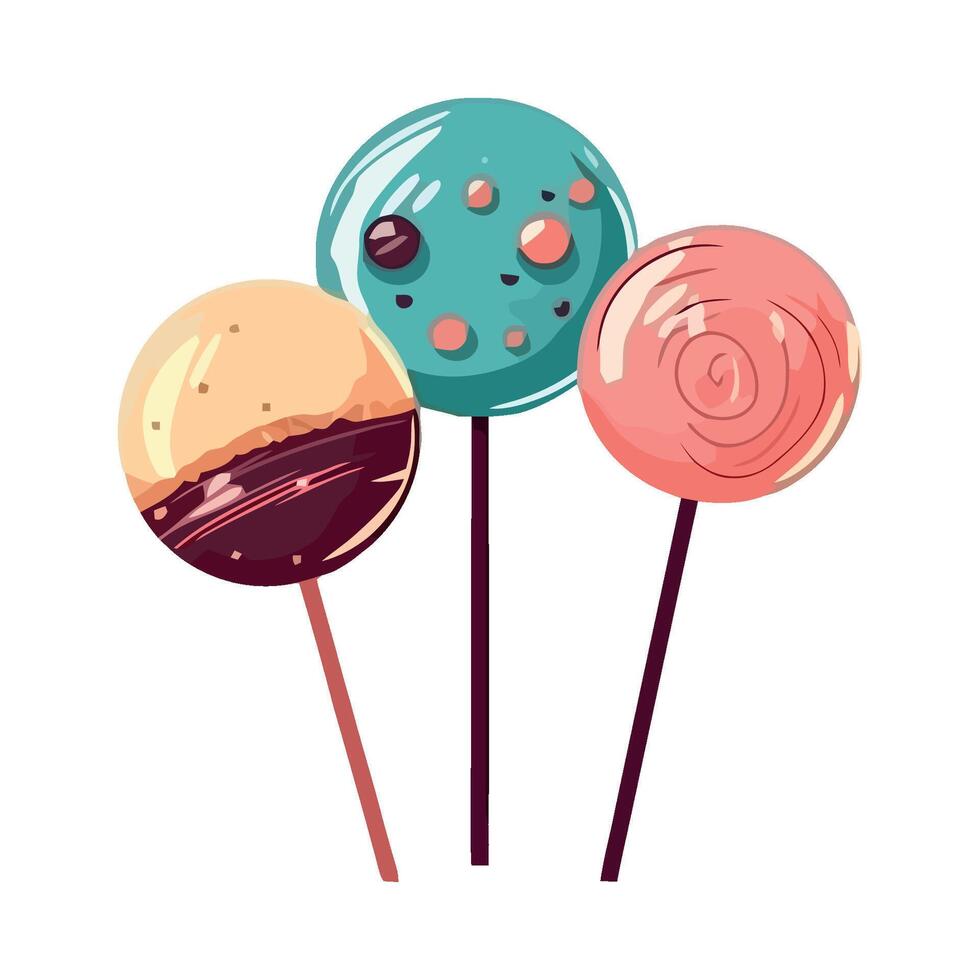 Sweet candy ball spiral, a sugary indulgence icon isolated vector