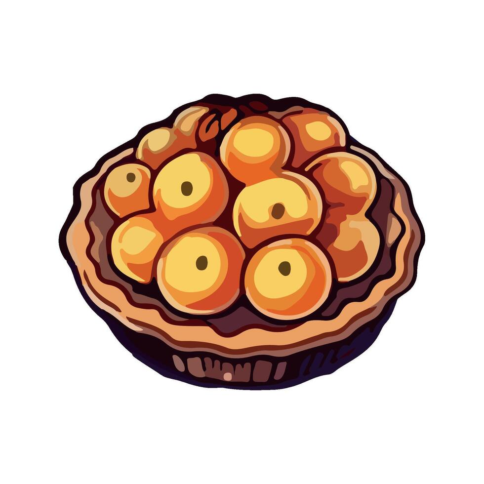 Freshly baked cupcake, sweet and gourmet delight icon isolated vector