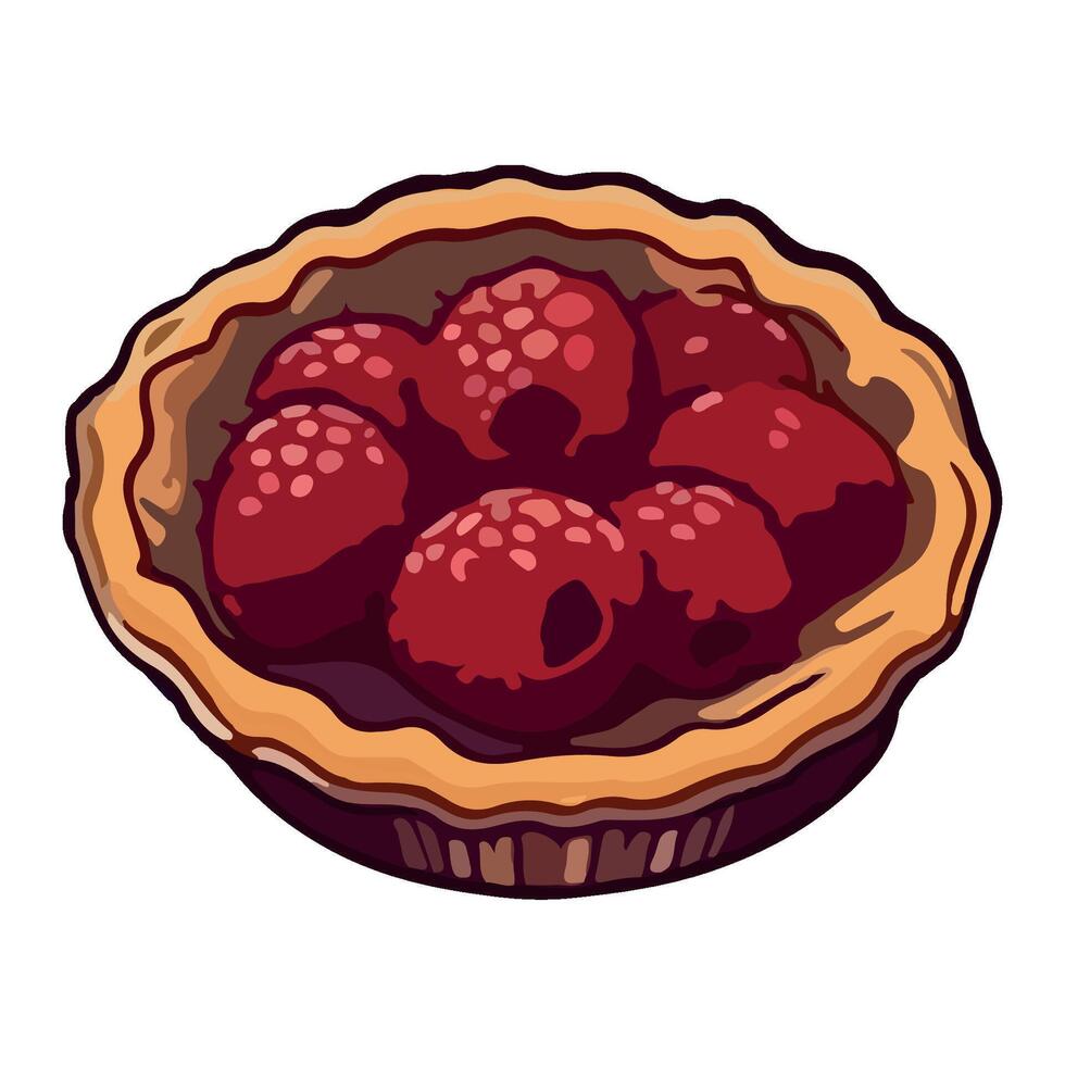 Freshly baked berry cheesecake with creamy frosting icon isolated vector